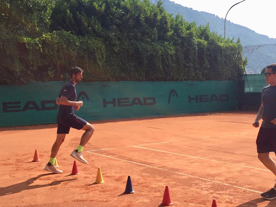 Bellucci in allenamento